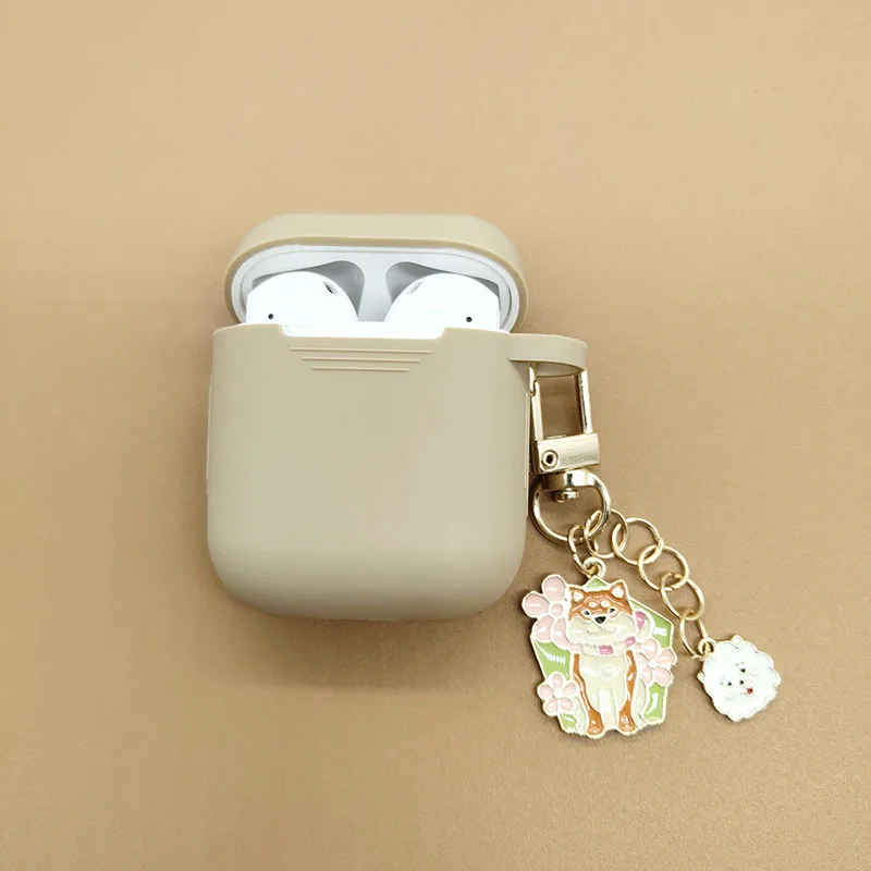 Корейский милый кулон с собакой для Apple Airpods чехол силиконовый Bluetooth наушники s