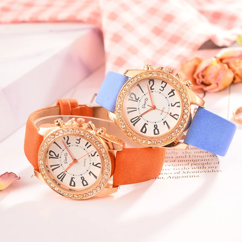 

Nice PopDiamond Black Digital Scale Ladies Love Leather Watch Point Diamond British Ladies Watch Luxury Brand Ladies Watch