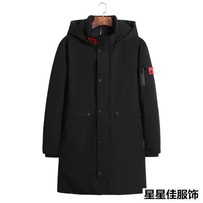 10XL 9XL 8XL 6XL зимнее мужское длинное пальто Изысканная Мужская однотонная парка с