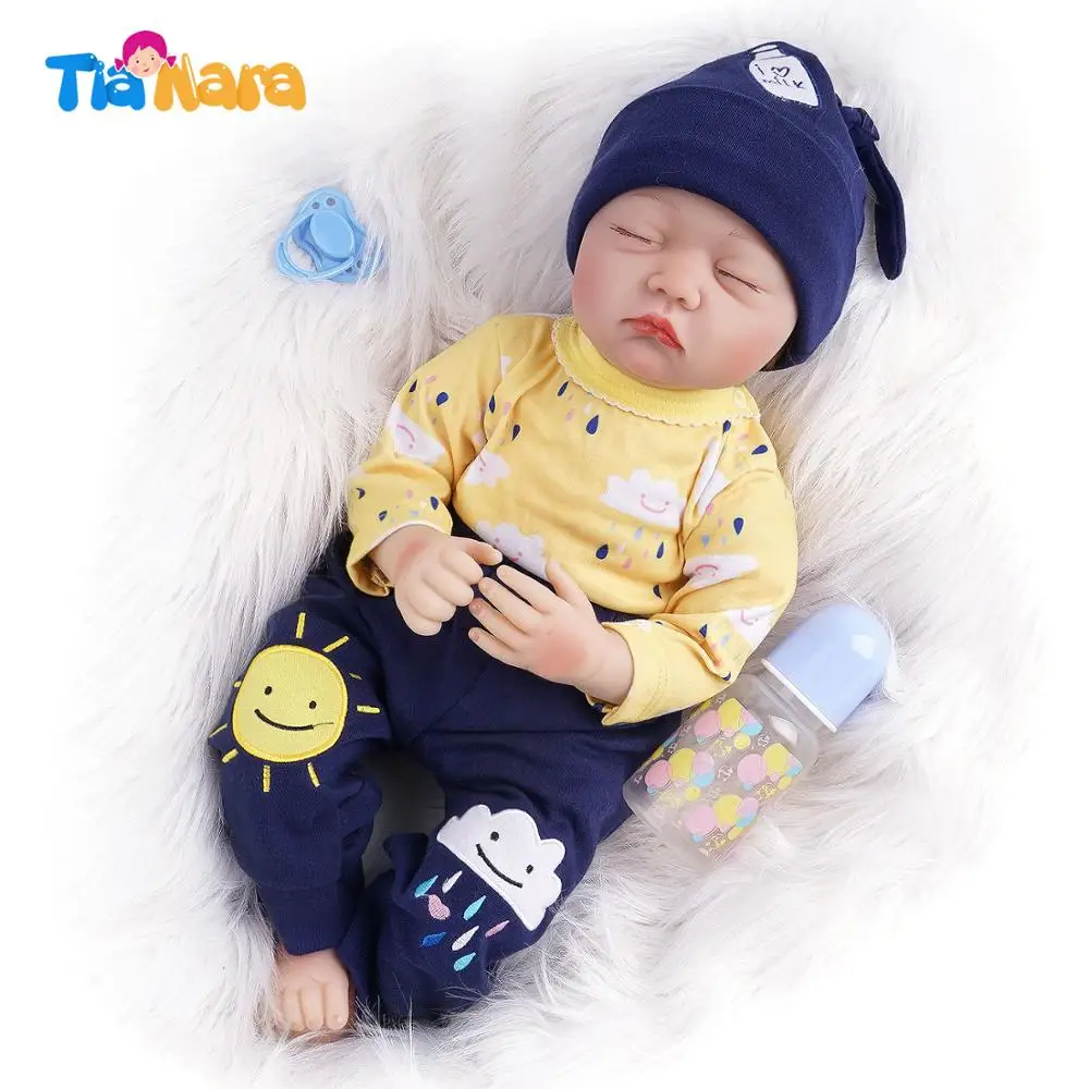 22 дюйма/55 см милые куклы спящего Бебе реалистичные детские игрушки ручной работы