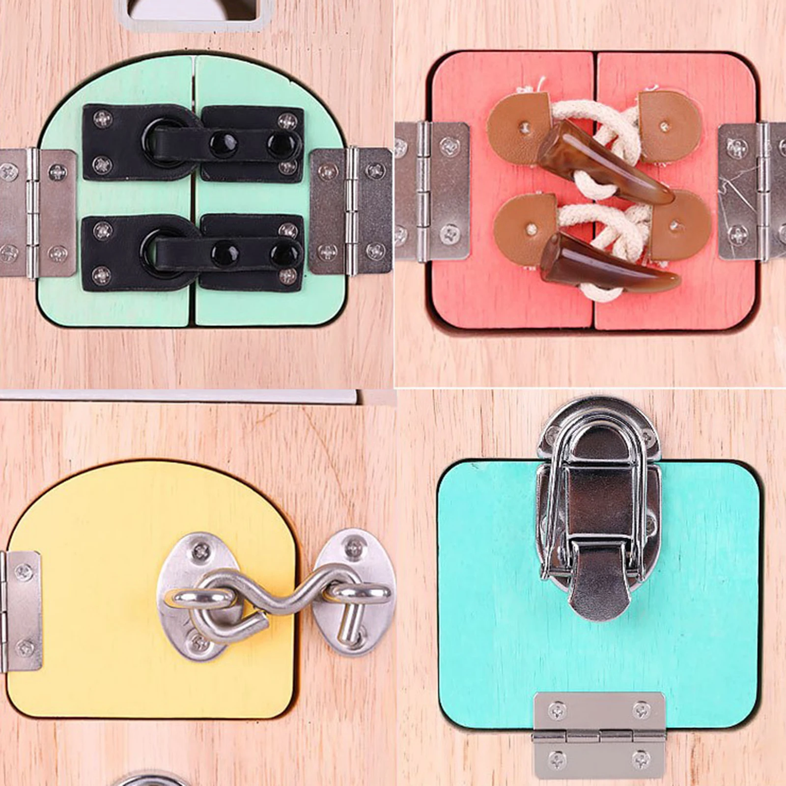 

Wooden House Locks Sensory Gantry Box Montessori Toy Educational Toy for Children Age 3