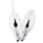 Светильник лампа Эдисона, винтажная лампа накаливания с мерцающим эффектом, лампа накаливания с вольфрамовым свечом E14, 3 Вт, с эффектом пламени