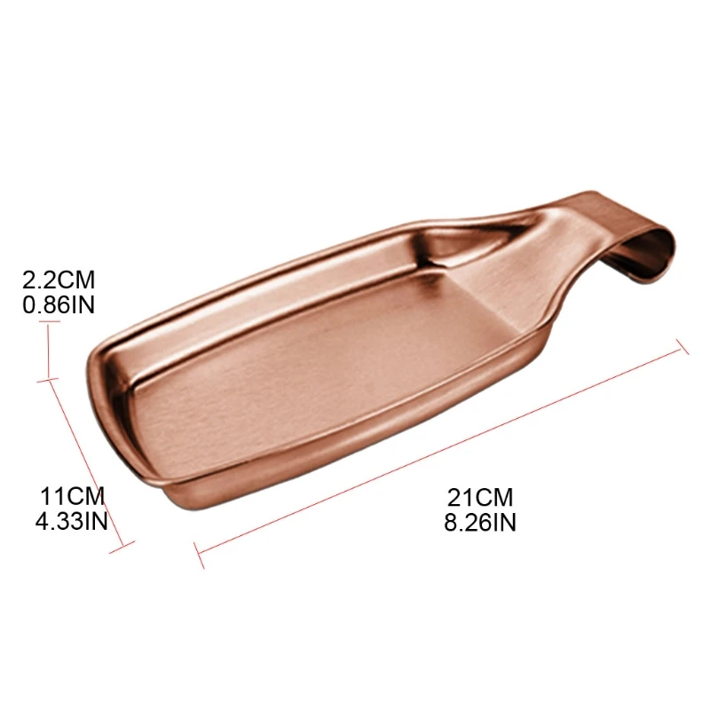 

Durable Stainless Steel Spoon Rest Utensil Spatula Holder Gadget Scoop Bracket Kitchen Storage Stand