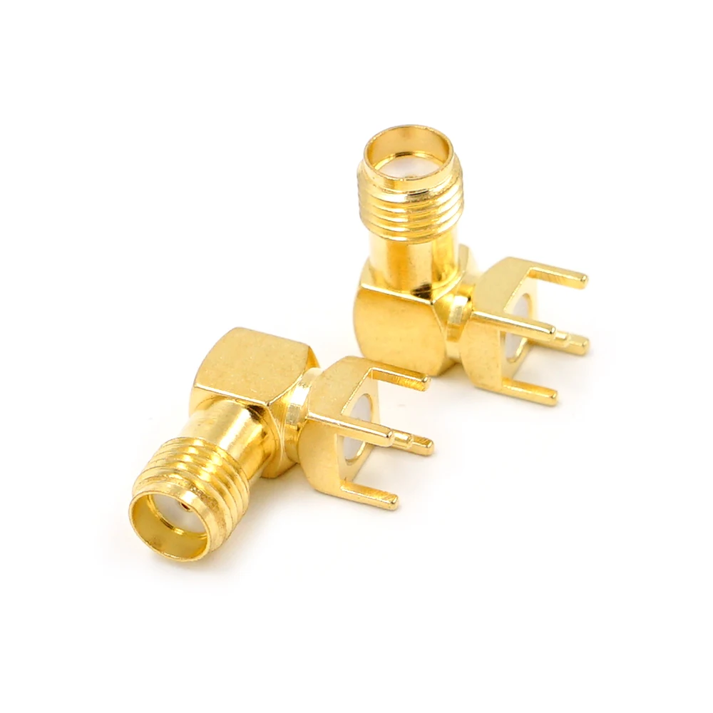 10PCS SMA female plug Right Angle 90 DEGREE SMA-KWE PCB Mount connector RF adapter | Обустройство дома