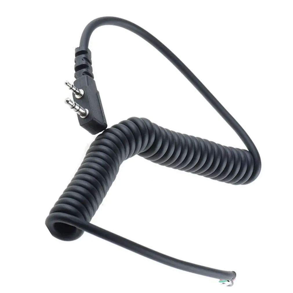 Speaker Mic Walkie Talkie Speaker Cable For Baofeng UV5R For Kenwood TK370 For Linton Hand Mic 2 pin 4 Wire Speaker Mic Line