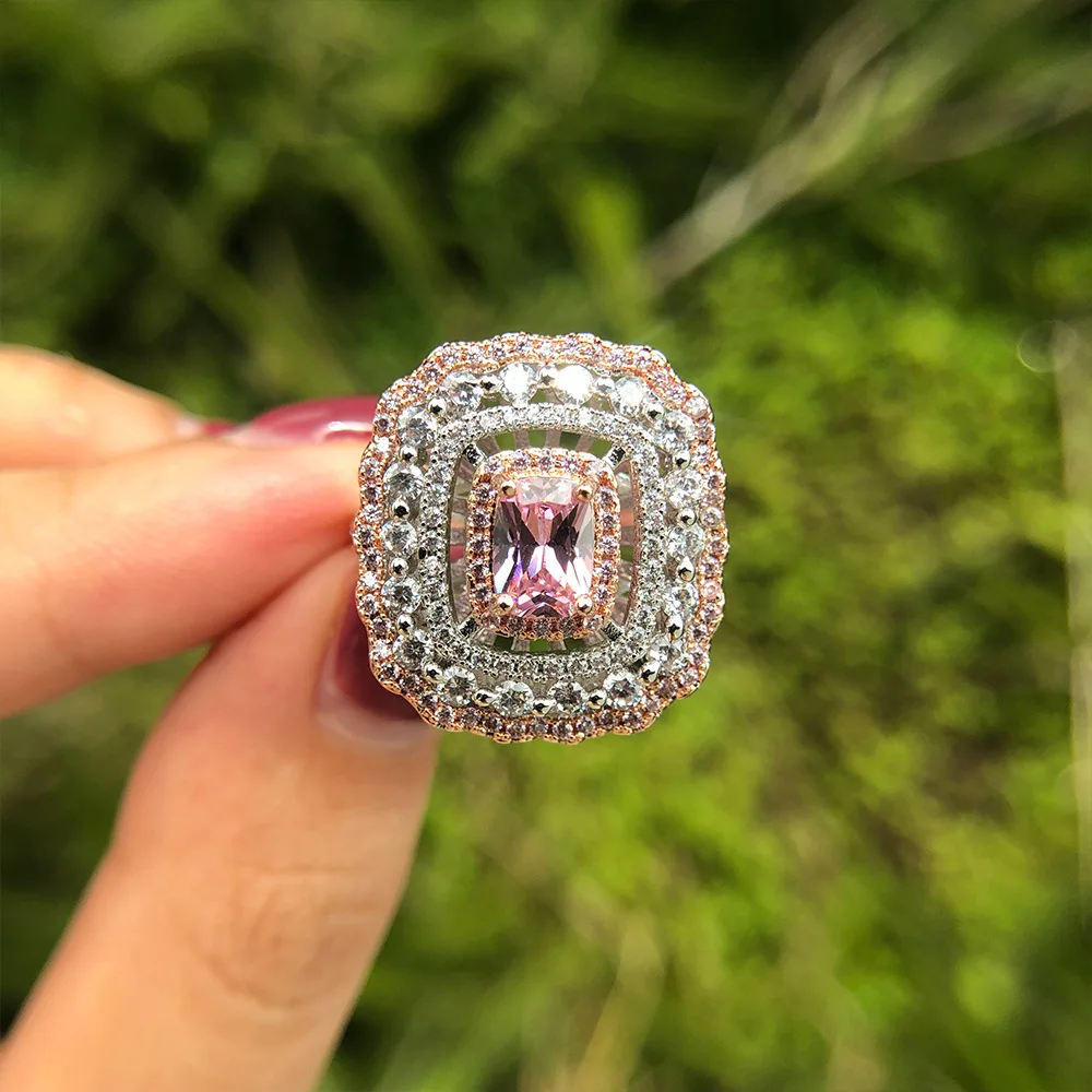 Новая модная винтажная Женская фотография с Розовыми Фианитами | Украшения и