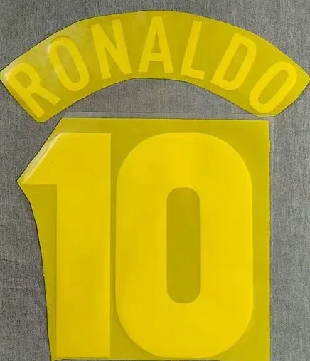 

Lextral 9798 #10 RONALDO Nameset Flocking Printing Soccer Patch Badge