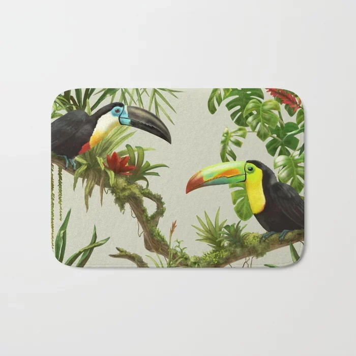 Скандинавский Коврик для прихожей Toucan и Bromeliads коврик ванной нескользящий