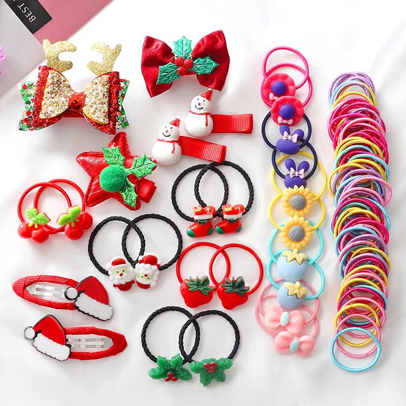 

77 шт./компл. эластичная лента для волос для девочек