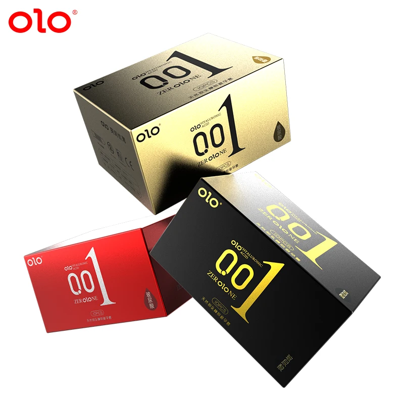 OLO 10 шт. презерватив из натурального латекса ультра тонкий 001 Гиалуроновая