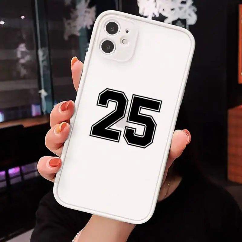 

Football Lucky number And letter Phone Cases matte transparent For iphone 7 8 11 12 plus mini x xs xr pro max cover