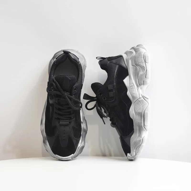 Женская обувь осенне-зимние кроссовки женская модная Ретро на массивной