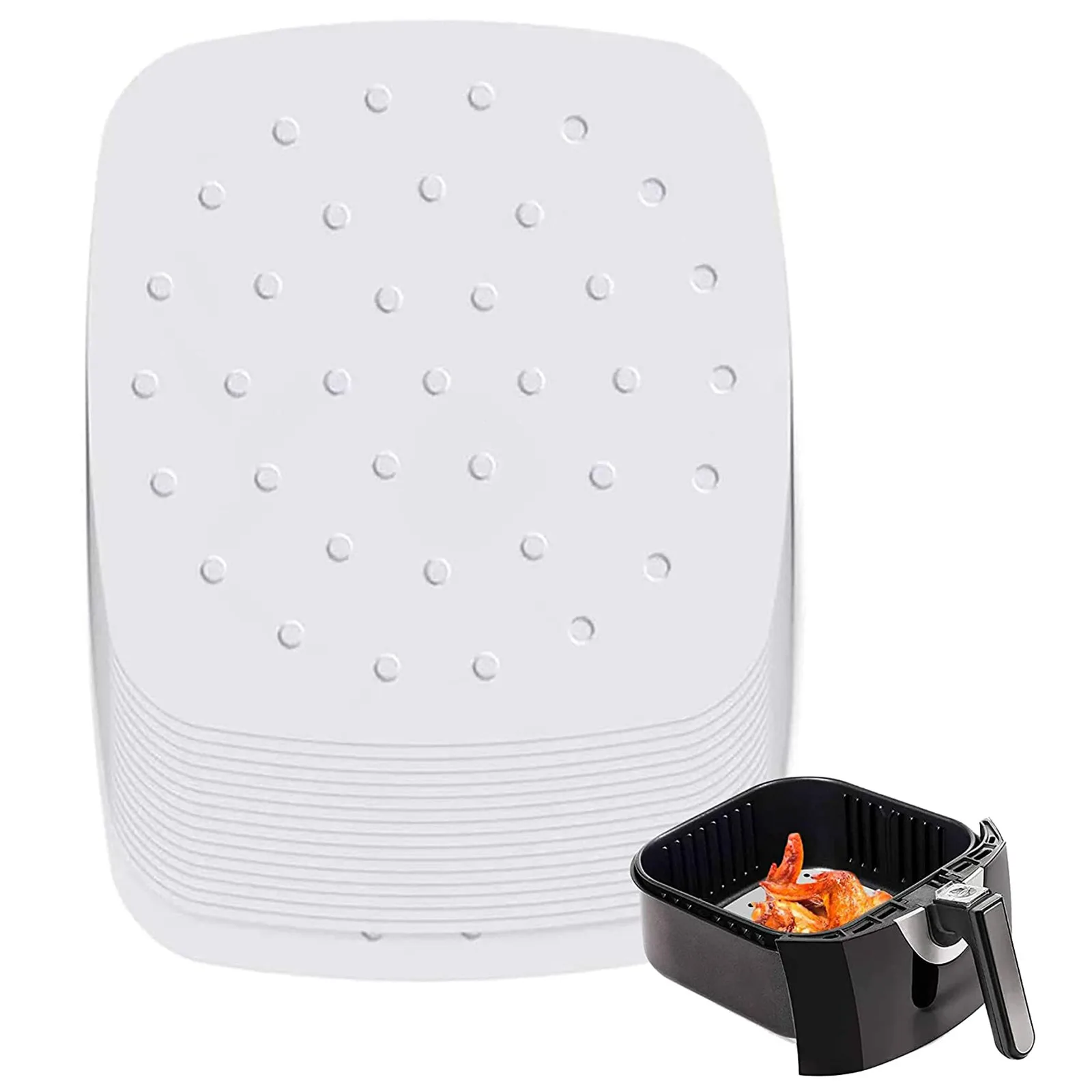 

100pc Air Fryer Sheets Bamboo Steamer Liner Parchment Paper Rounds Air Fryer Liners Baking & Pastry Parchment Tools Baking
