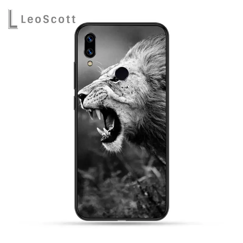 

Lion Alpha Male Phone Case For Xiaomi Redmi Note 4 4x 5 6 7 8 pro S2 PLUS 6A PRO