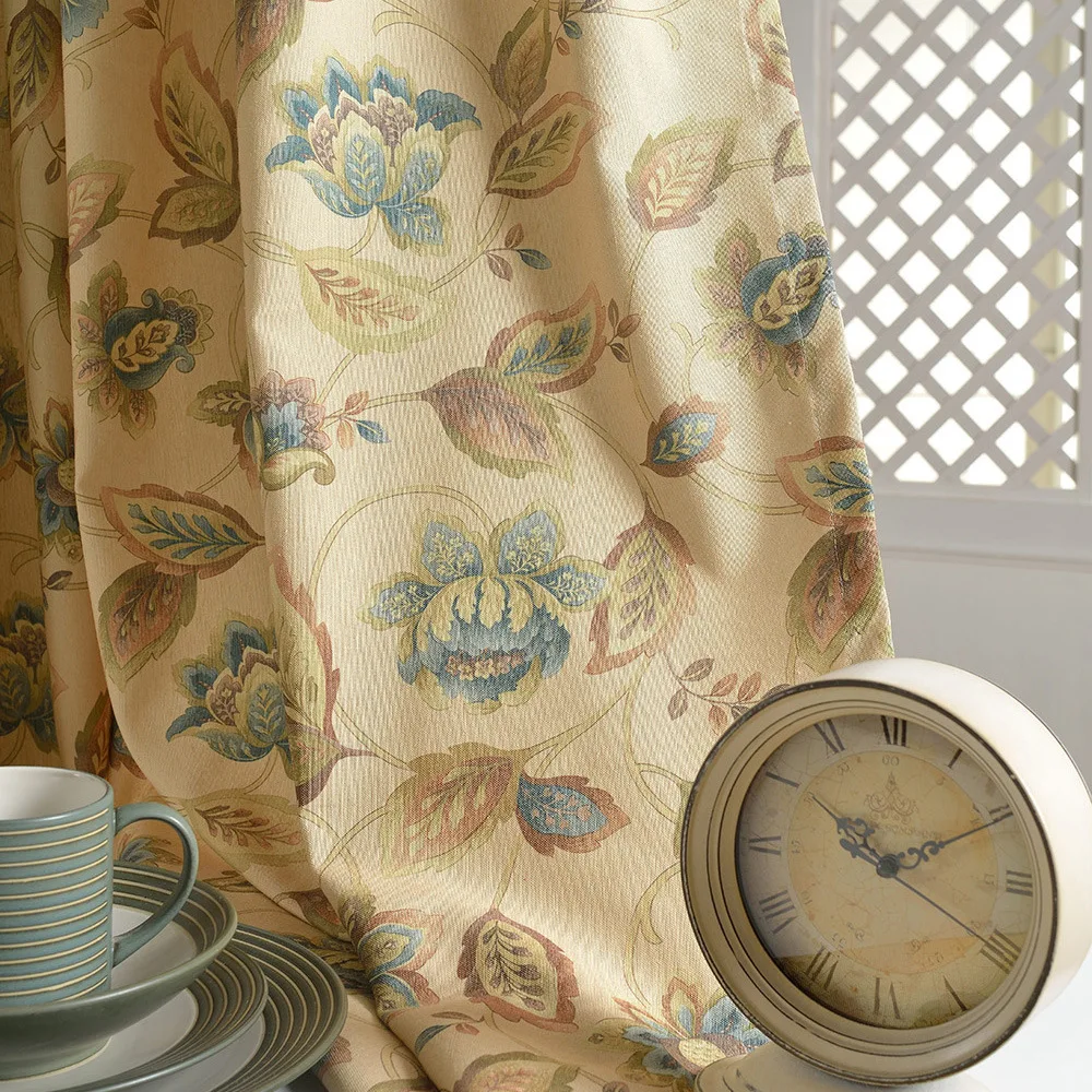 

Ретро китайские шторы из хлопка и льна с принтом для гостиной, оконные экраны для спальни, ресторана, декоративная ткань