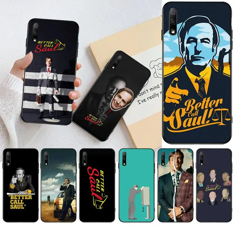 Черный мягкий ТПУ чехол KPUSAGRT Melhore с надписью Better Call Saul для Huawei Honor 30 20 10 9 8 8x 8c v30 Lite