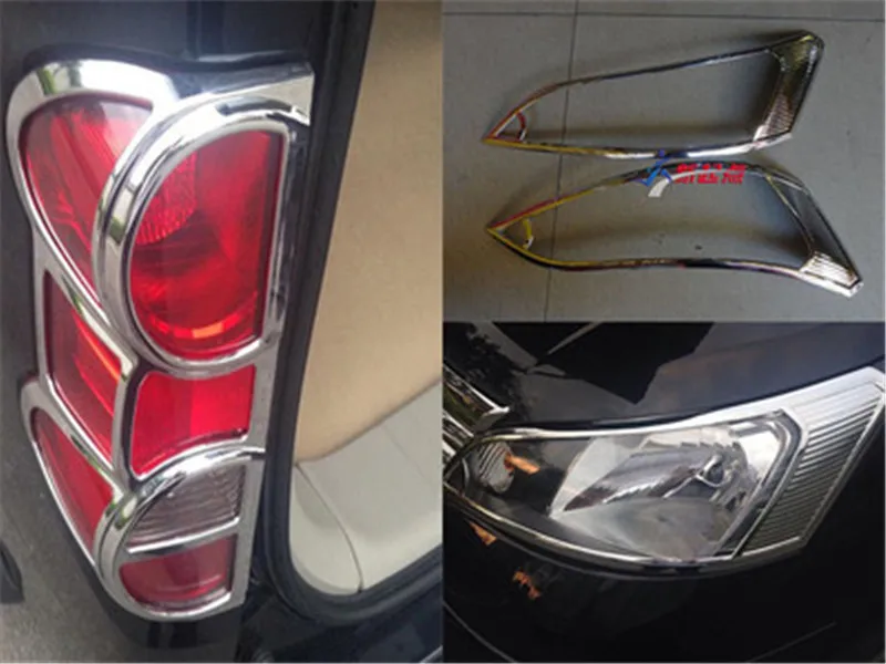 

Для Nissan NV200 2010-2016 высокое качество ABS Хромированная передняя задняя фара Крышка лампы стайлинга автомобилей