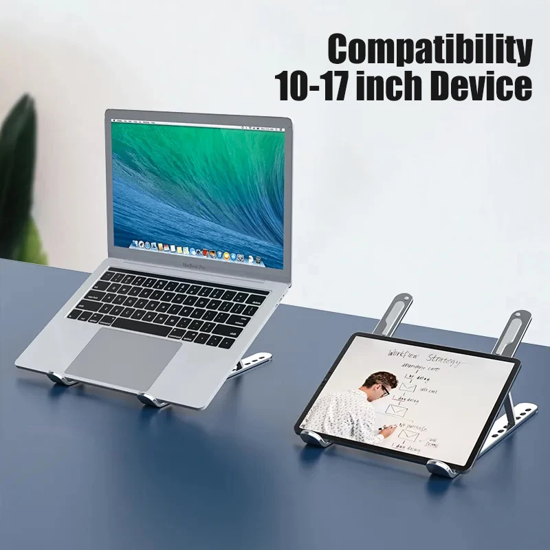 foldable laptop stand aluminium notebook stand portable laptop holder tablet stand computer support for macbook air pro ipad free global shipping