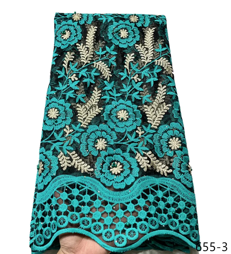 

African Lace Fabric High Quality French Tulle Lace Fabric 2020 Nigerian Laces Guipure Embroidery Fabric For Wedding 655