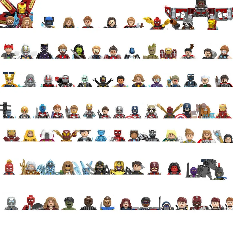 

2021 random Different Movie Anime Hero Figure Character Educational Assembling Building Blocks Bricks Toys Gifts Dropshipping