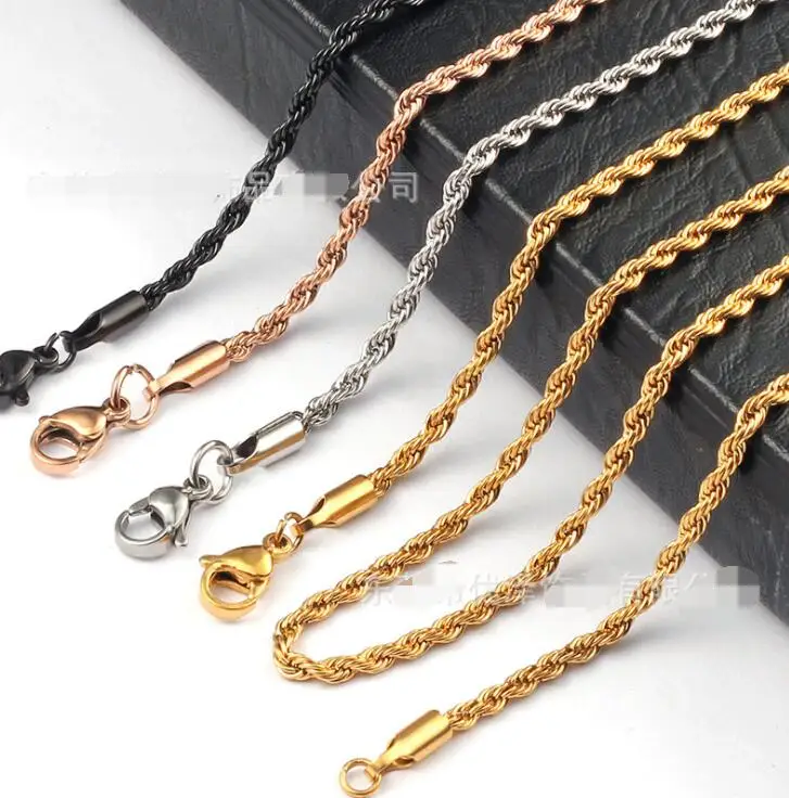 rose gold cuban chain Chains Necklaces DIY Jewelry Cuban Chains Suit Wholesale Bulk Sale