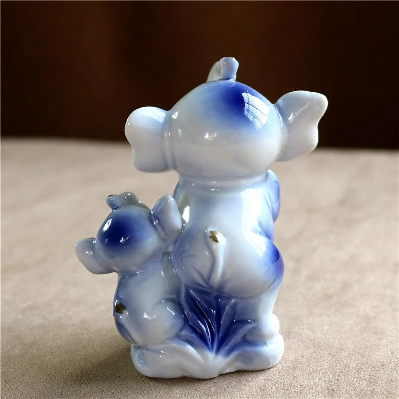 Забавная керамическая статуя папы слона фарфоровая детская фигурка подарок