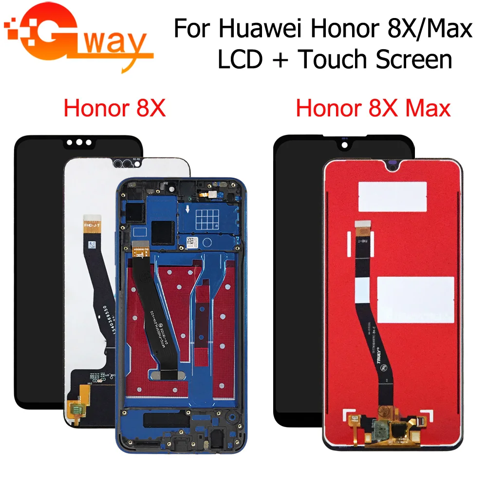 ЖК дисплей и тачскрин в сборе для Huawei Honor 8X Max сменный экран HUAWEI с рамкой JSN L21 L42