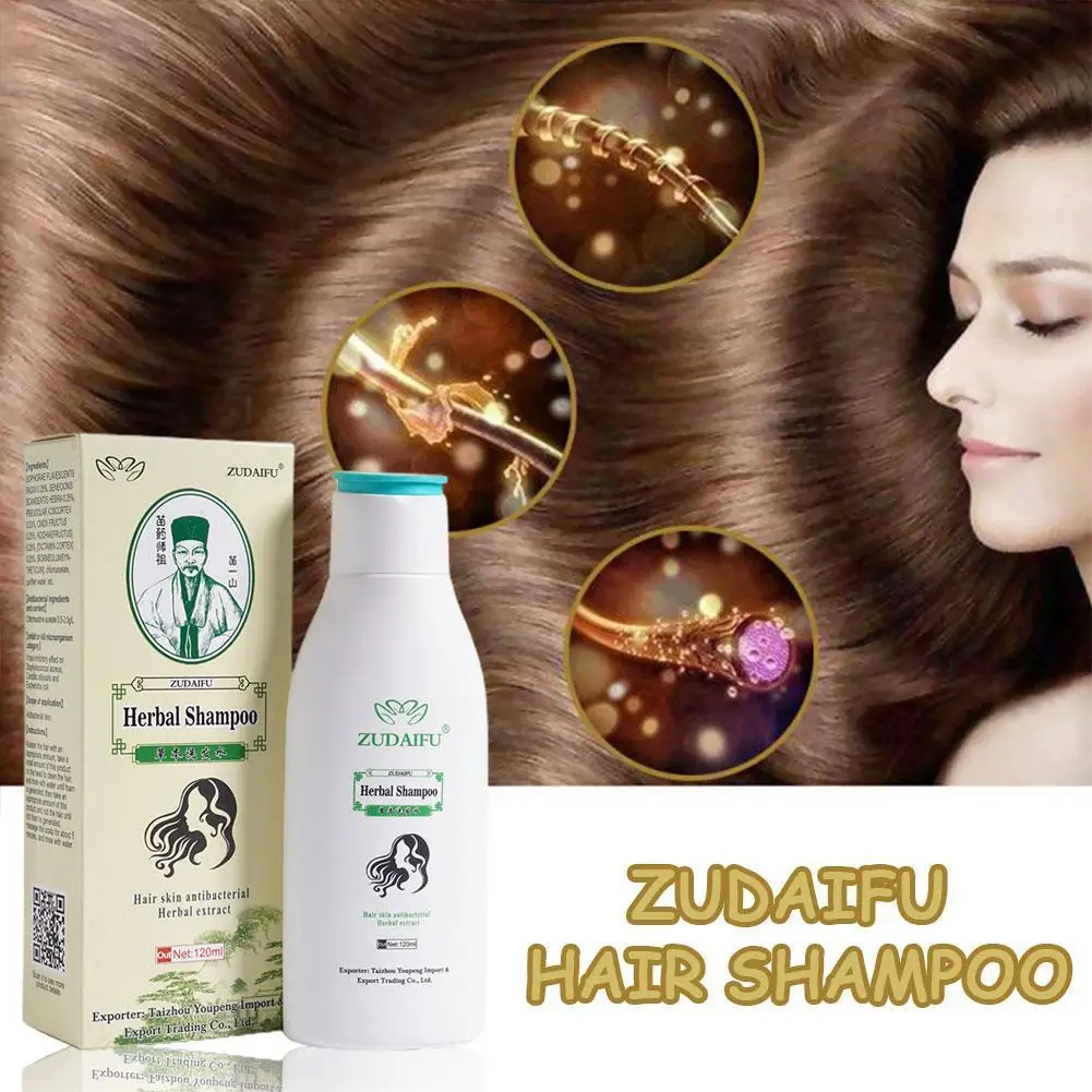 

120ML Zudaifu Hair Psoriasis Seborrheic Skin Care Treatment Dermatitis Eczema Compound Herbal Shampoo Repair Hair Care
