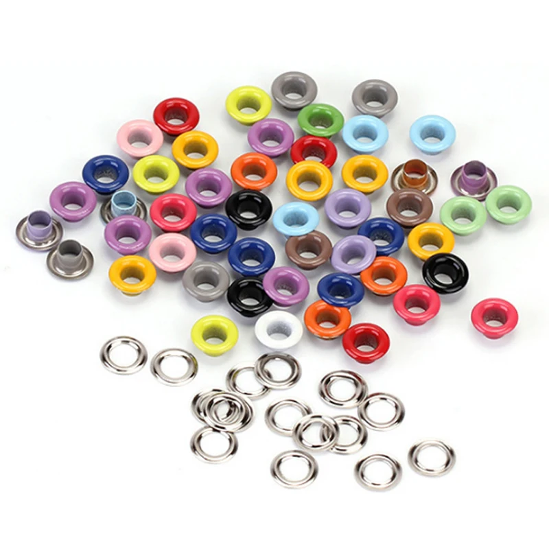 50pcs 4/5/6/8mm Mini Eyelet Button For DIY Doll Belt Buckles Metal Buckle Snap Buttons Colorful Bag Clothes Sewing Accessories