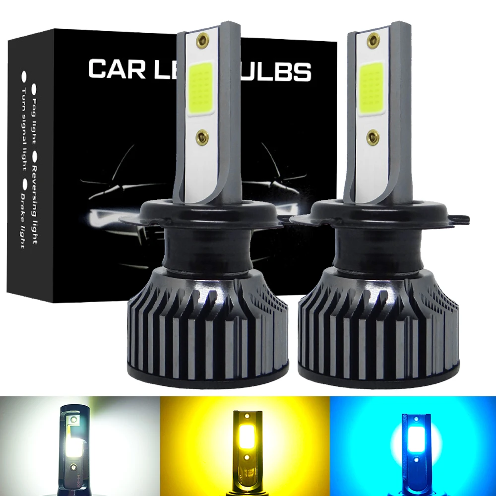 2pcs H1 H7 LED H4 9000LM HB3 HB4 Led H11 H8 9006 9005 Car Headlight Bulb Diode Fog Lamps for Auto 6000K 8000K 3000K 12V