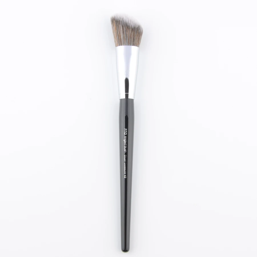 

1 piece Pro Angled Blush #49 Powder Blusher Makeup brushes shadow Make up brush synthetic Hair wood handle