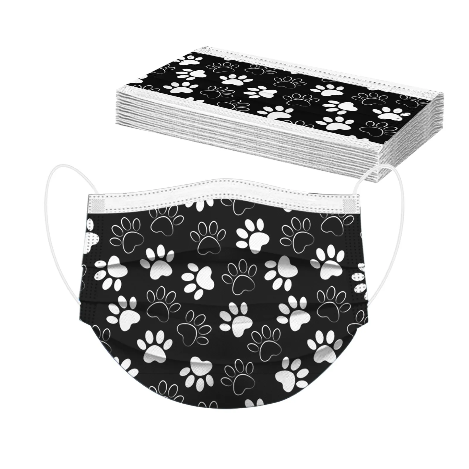 10 шт. маски для лица с рисунком ног собаки | Тематическая одежда и униформа