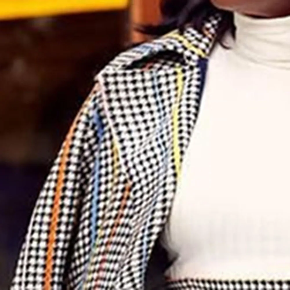 Женский комплект из 2 предметов элегантный длинный клетчатый Тренч в клетку для