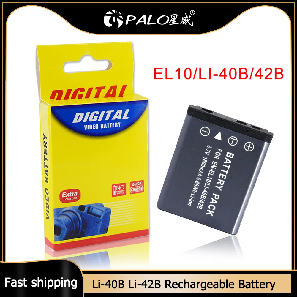 Аккумуляторная батарея PALO для камеры Olympus Li-40B Pentax Li-42B Fuji Nikon D-Li63 40B 42B Li40B 3 7 в NP-45 |