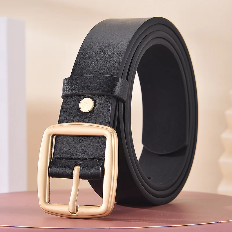 

New Arrivals Woman Hot Designers Belt Elegant Lady Korean Sweet Teenage Girl Student Square Buckle Jeans Versatile Free Shipping