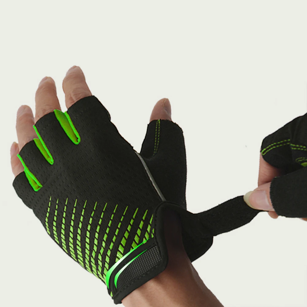 

Cycling Anti-sweat Half Finger Gloves Men Women Reflective Breathable Shock-Absorbing Sports Road Mountain Bike Bicycle Gloves