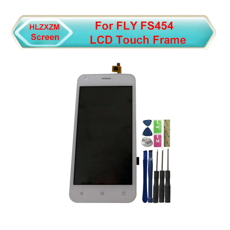 

Для FLY FS454 ЖК-дисплей с сенсорным экраном с рамкой дигитайзер в сборе Замена с инструментами + наклейка 3M