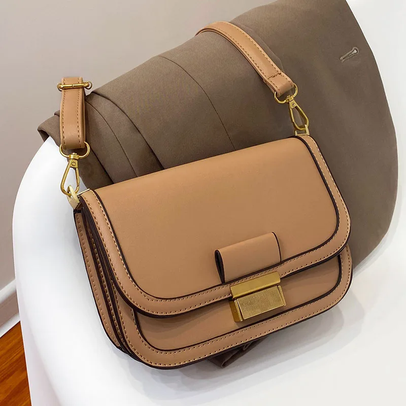

Women Crossbody Bag On Shoulder Saddle Bags For Women High Quality Leather Messenger Bag Flap Half Moon Design Women Satchel