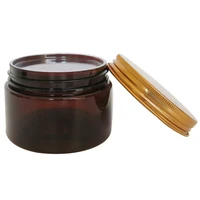 30pcslot 120g amber pet cream jar 4oz cream bottle with gold aluminum lids and inner pad