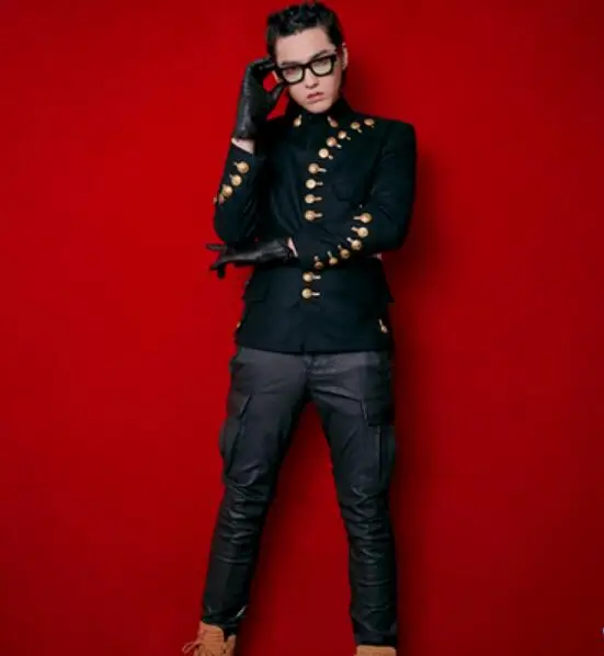 S 4XL Новая Мужская модная одежда GD много кнопок военная форма костюм куртка