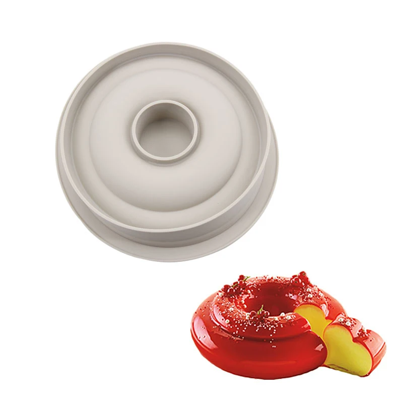 DlY круглая форма для торта полое кольцо формы кастрюля Мусса серый силиконовый
