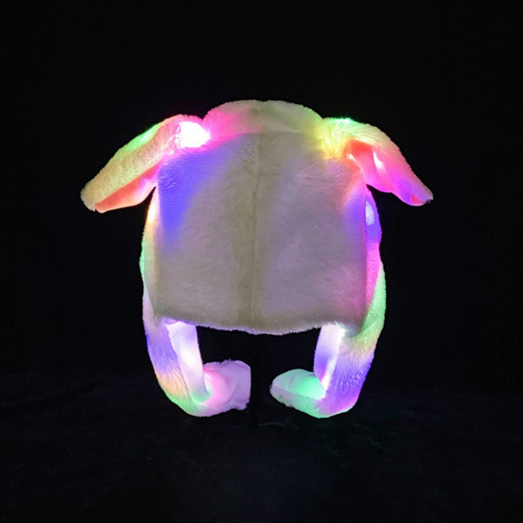 Плюшевые Детские милые смешная шапка шапки мультфильм светодиодный свет