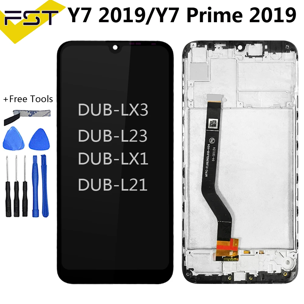 

For HUAWEI Y7 2019 LCD Display+Touch Screen Digitizer with Frame For Huawei Y7 2019 / Y7 Prime 2019 DUB-LX3 DUB-L23 DUB-LX1