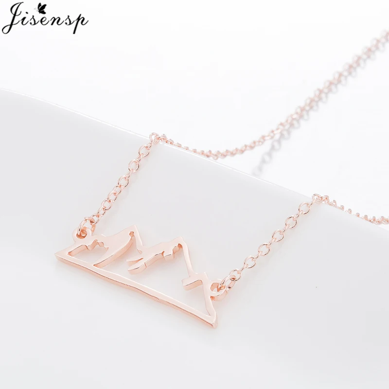 Ожерелье Jisensp в европейском стиле с подвеской виде Снежной Горы винтажное