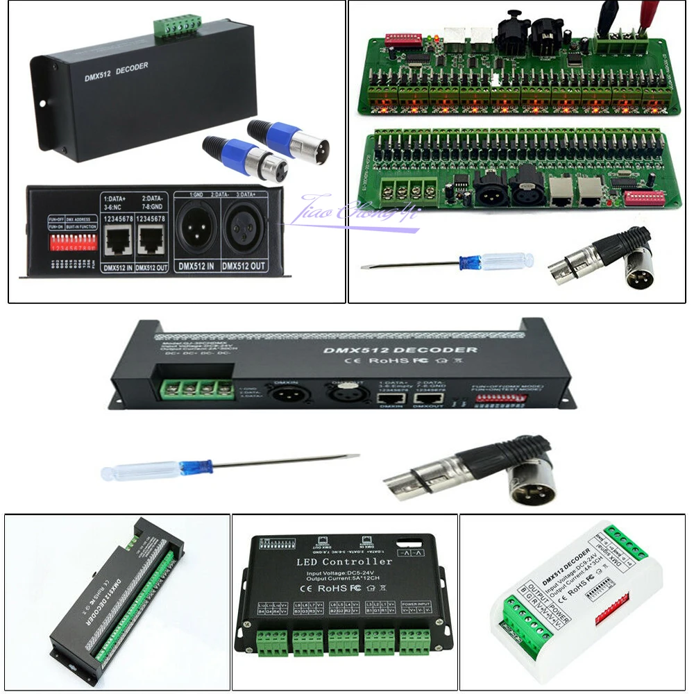 3/4/6/12/30CH 30 канала DMX512 RGB/RGBW светодиодный контроллер dmx декодер диммер драйвер для
