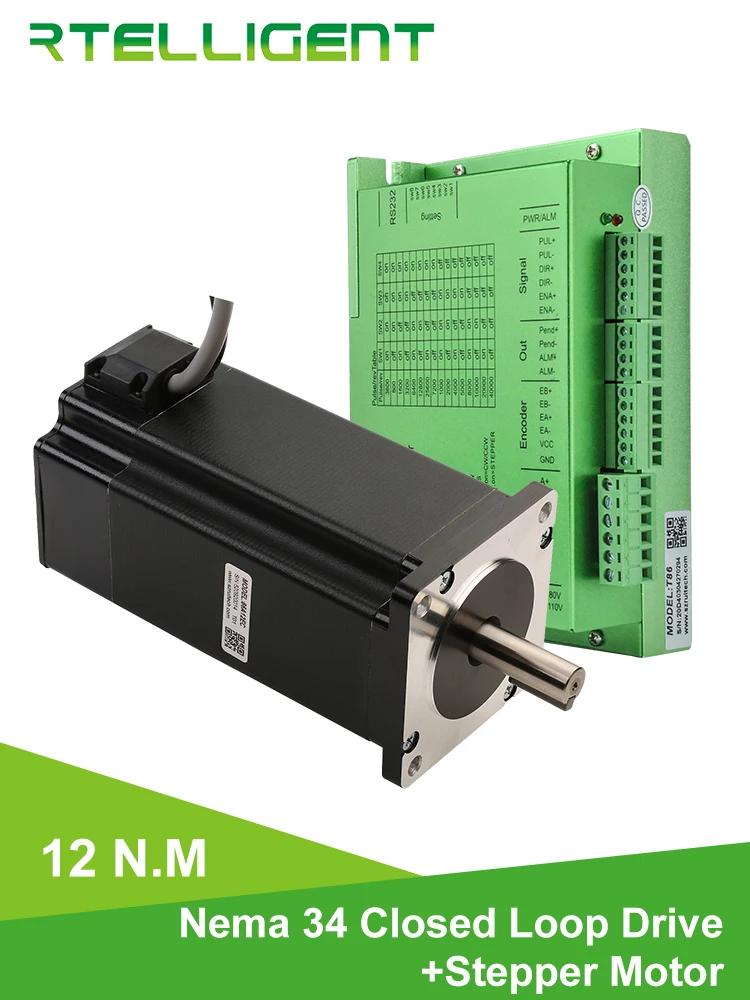Заводская розетка Nema 34 12.0N.M шаговый двигатель с замкнутым циклом Nema34 T86 Драйвер