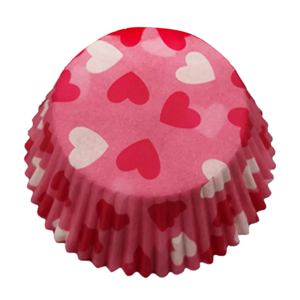 100 шт Красочные Muffin коробка Бумага торт кекс чехол с вкладышем обертка для