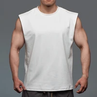 tank tops men 100 cotton solid vest male breathable sleeveless tops bodybuilding singlet casual loose undershirt mens gift