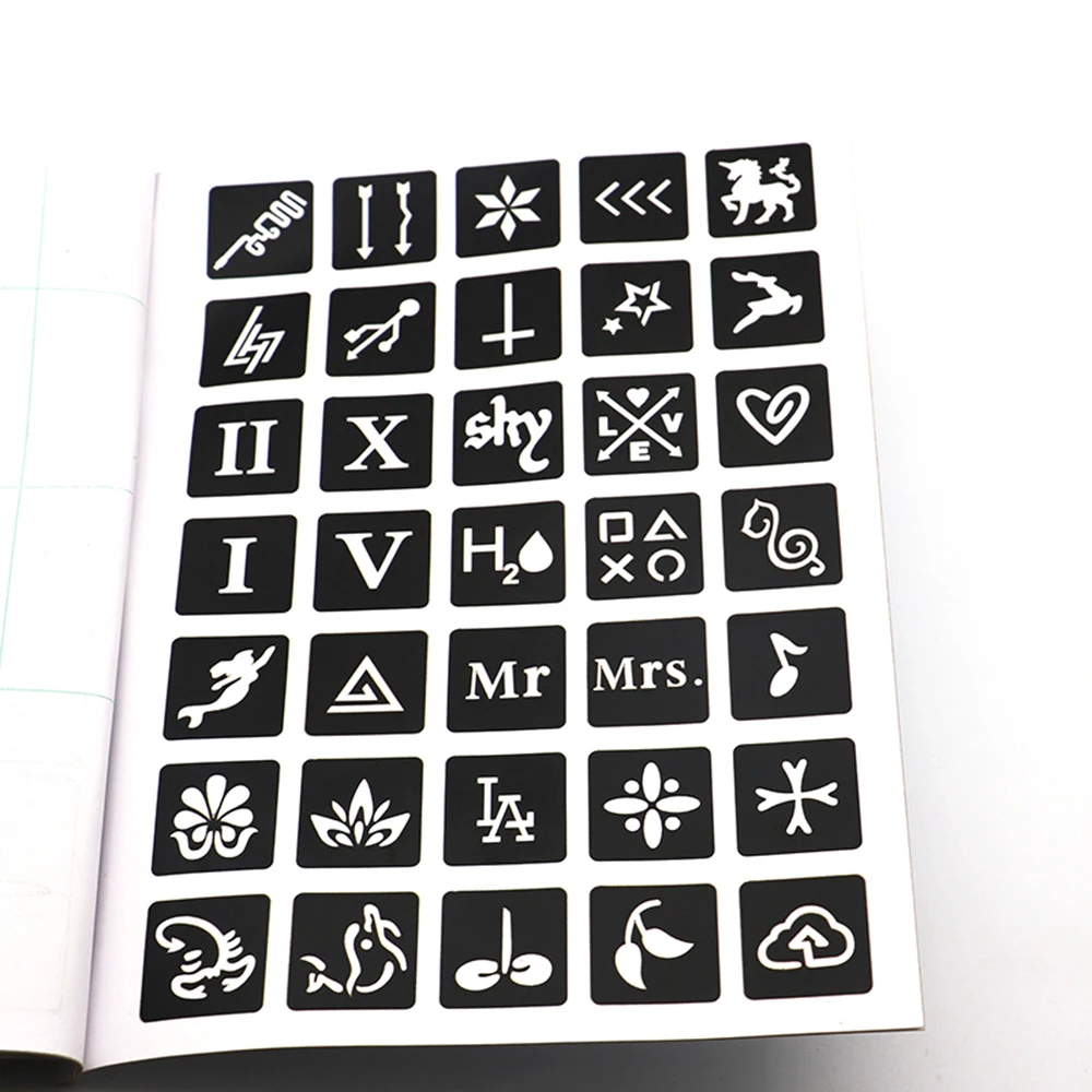 Pro 1 Набор 3D Перманентный алмаз Анти-водяные знаки тела шаблон татуировки шаблоны