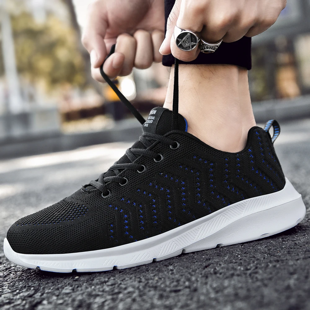 Модные мужские повседневные кроссовки Обувь На Шнуровке Для мужчин гибкие туфли